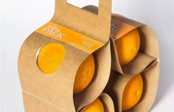 原來橙子還可以這么包裝，牛皮紙水果包裝鑒賞